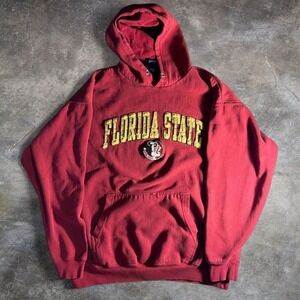 Florida State Seminoles Embroidered Hoodie Maroon Pullover Sweatshirt NCAA